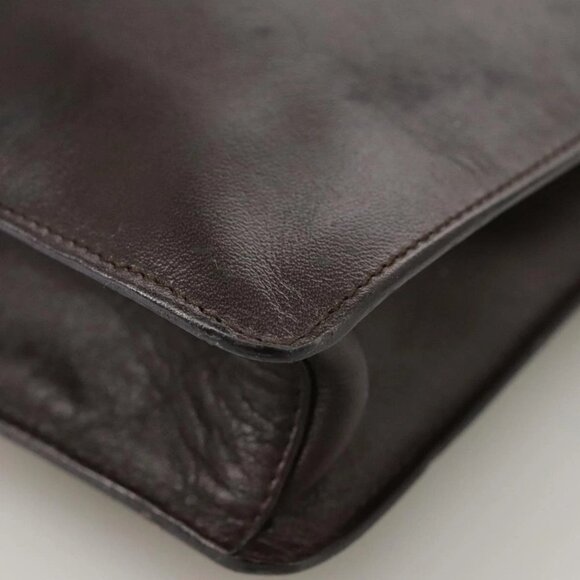 GUCCI Shoulder Bag Nylon Brown Gold Auth bs20545 - Picture 5 of 16